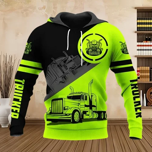 Imagen 1 del producto 2025 nuevo hombre Sudadera con capucha moda electricista uniforme con estampado 3D ocio pulóver sudaderas con capucha de gran tamaño Vintage Hip Hop Harajuku sudadera
