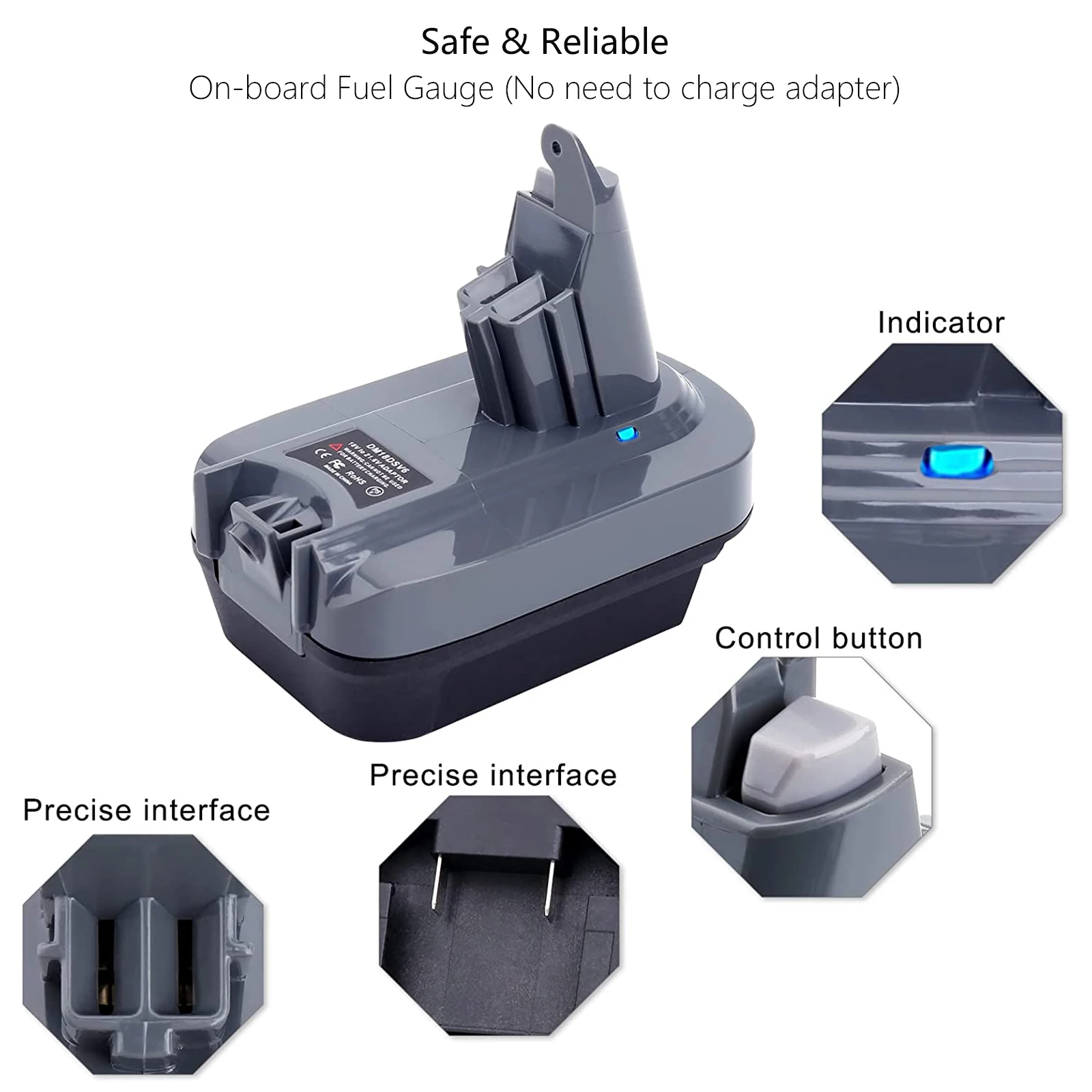 V6 Battery Adapter For Makita/Dewalt/Milwaukee 18V Li-ion Battery To For Dyson V6 Battery SV04 SV03 DC59 DC58 DC62