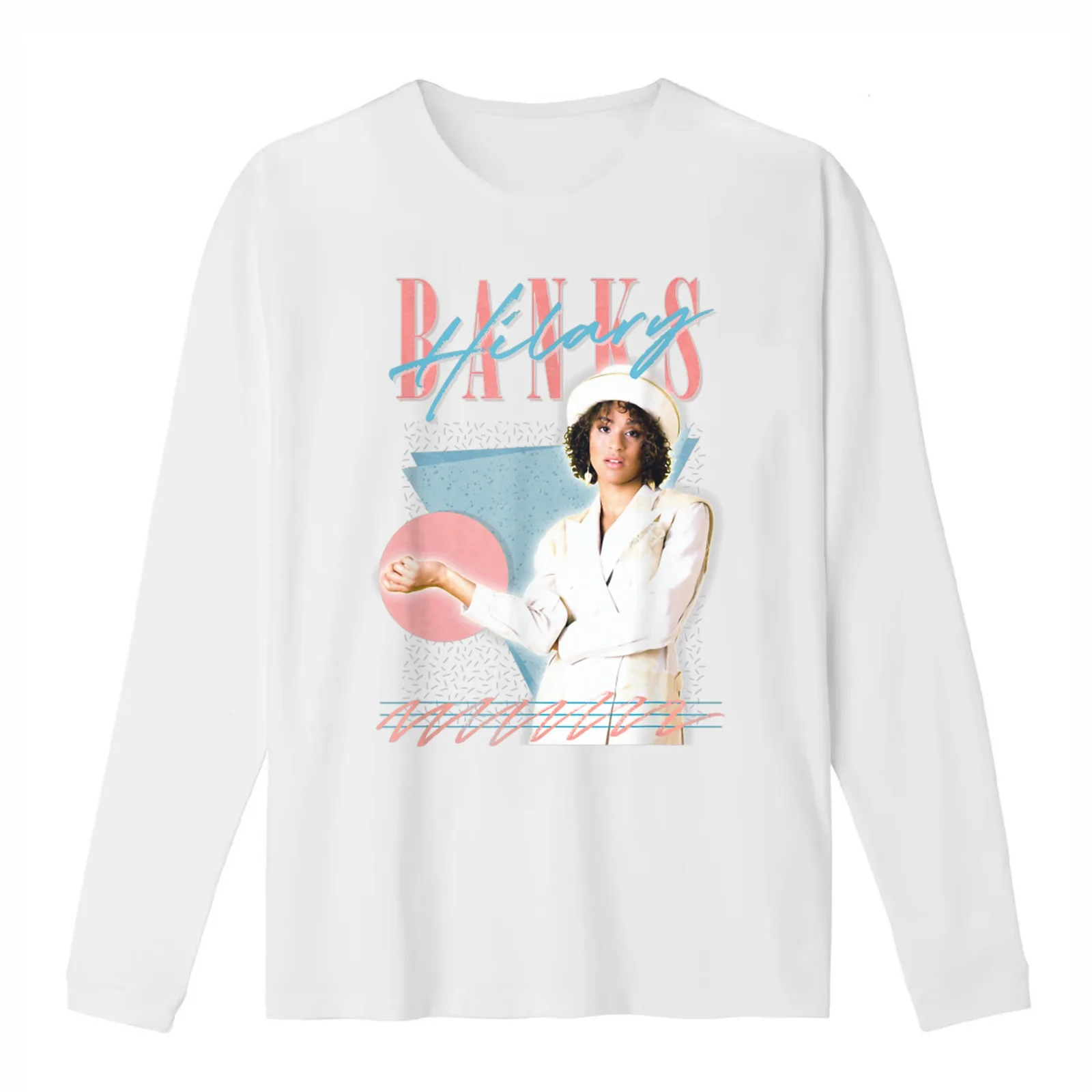 Hilary Banks T-Shirt Summer Casual Cotton Tee Oversized Streetwear Tops Vintage Graphic Print Loose Fit Short Sleeve