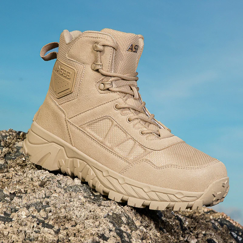 

Upgraded Tactics Combat Training Boots Men Outdoors Camping Anti-wear Rapid Response Hiking Shoes Fishing Hunting Sneakers Men