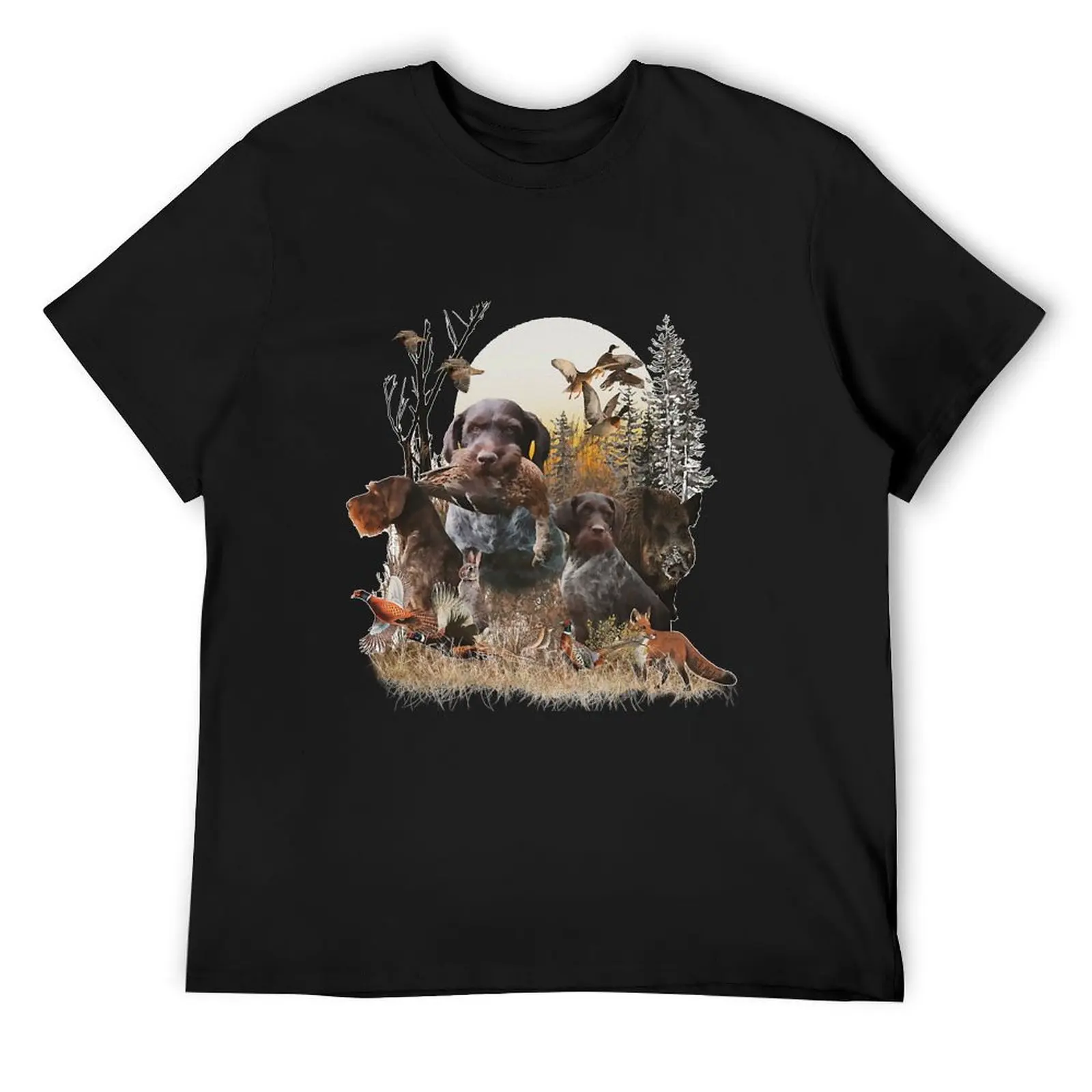 German Wirehaired Pointers , Always ready to hunt T-Shirt cheap stuff shirts graphic tees workout shirts for men