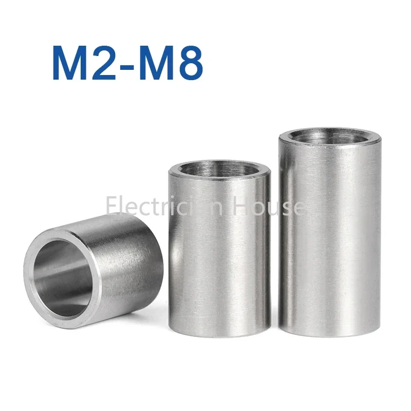 

M2 M2.5 M3 M4 M5 M6 M8 304 Stainless Steel (A2-70) Bushing Washer Round Hollow Unthreaded Stand-off Spacer Gasket Length 3-20mm