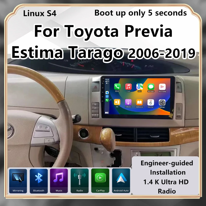 Upgrade For Toyota Previa 2006-2019 Wireless Carplay Car Multimedia Player Modify HD Touch Screen Android Auto Car play linux