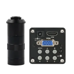 14MP 1080P Digital Video HDMI VGA Microscope Camera 100X 130X 180X 200X 300X 500X Zoom C Mount Lens For PCB Soldering Repair