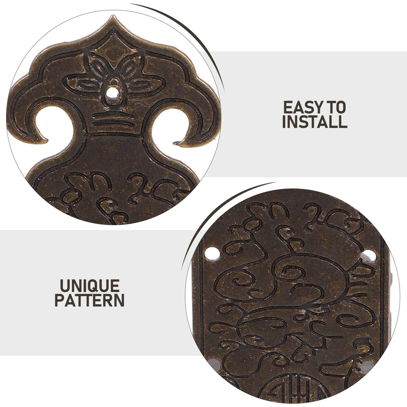 8 قطعة واقيات زوايا معدنية عتيقة واقيات حافة زخرفية نحاسية لصناديق المجوهرات صندوق خشبي حماية معززة