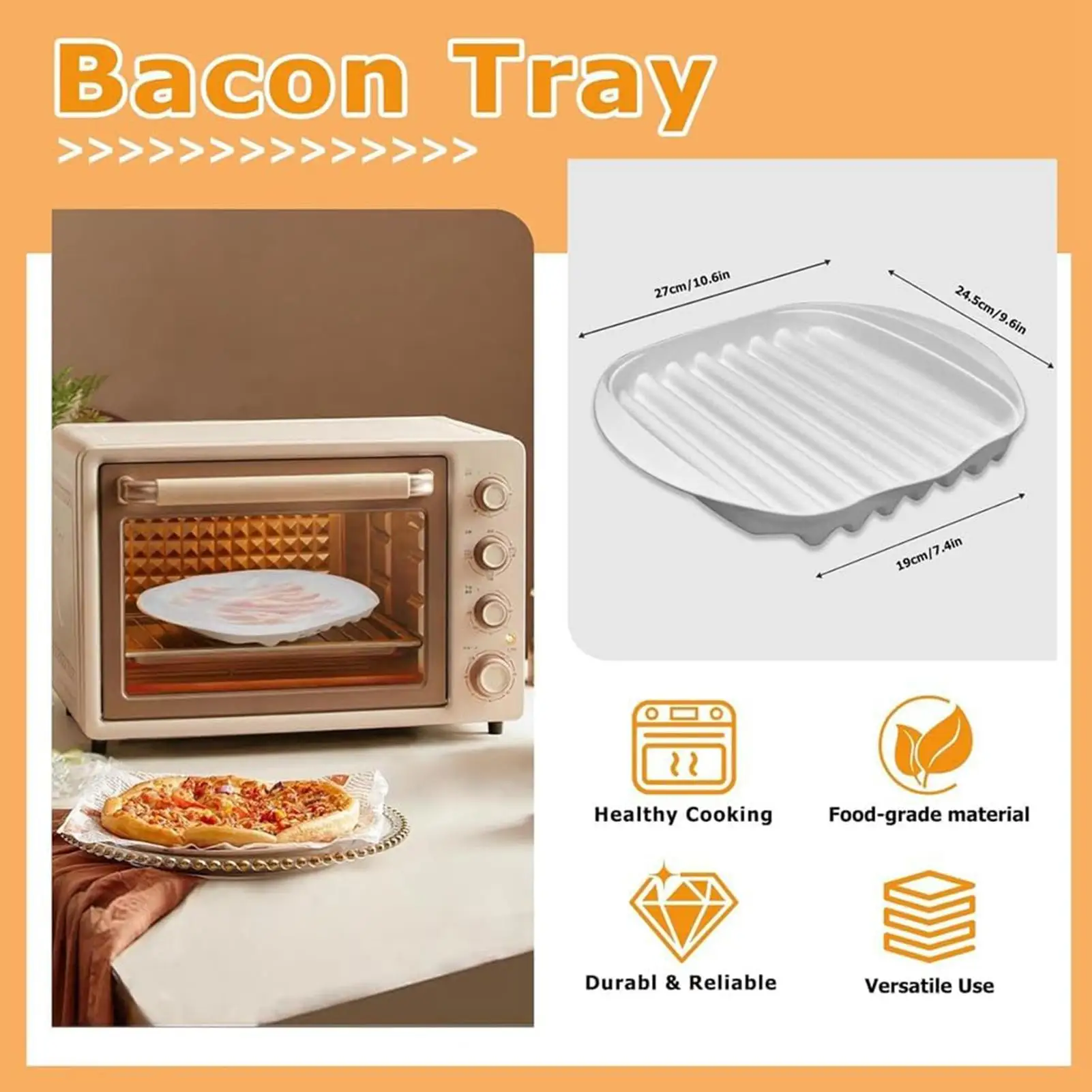 Microwave Bacon Tray Non-Stick - Meal Prep Hot Dogs recension och pris