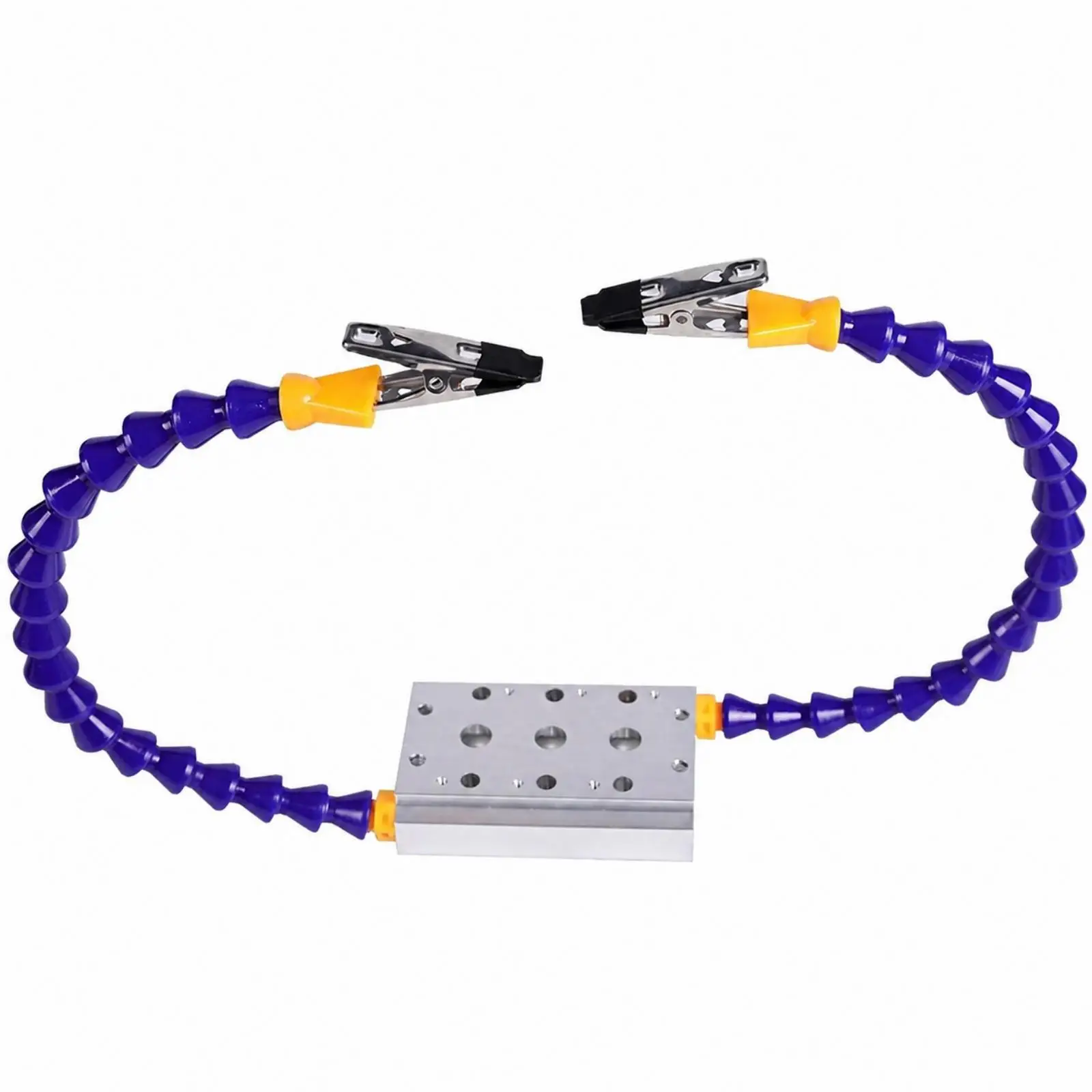 Adjustable Soldering Third Hand Holder for Circuit Board DIY Craft Work with Metal Crocodile Clips and Aluminum Base
