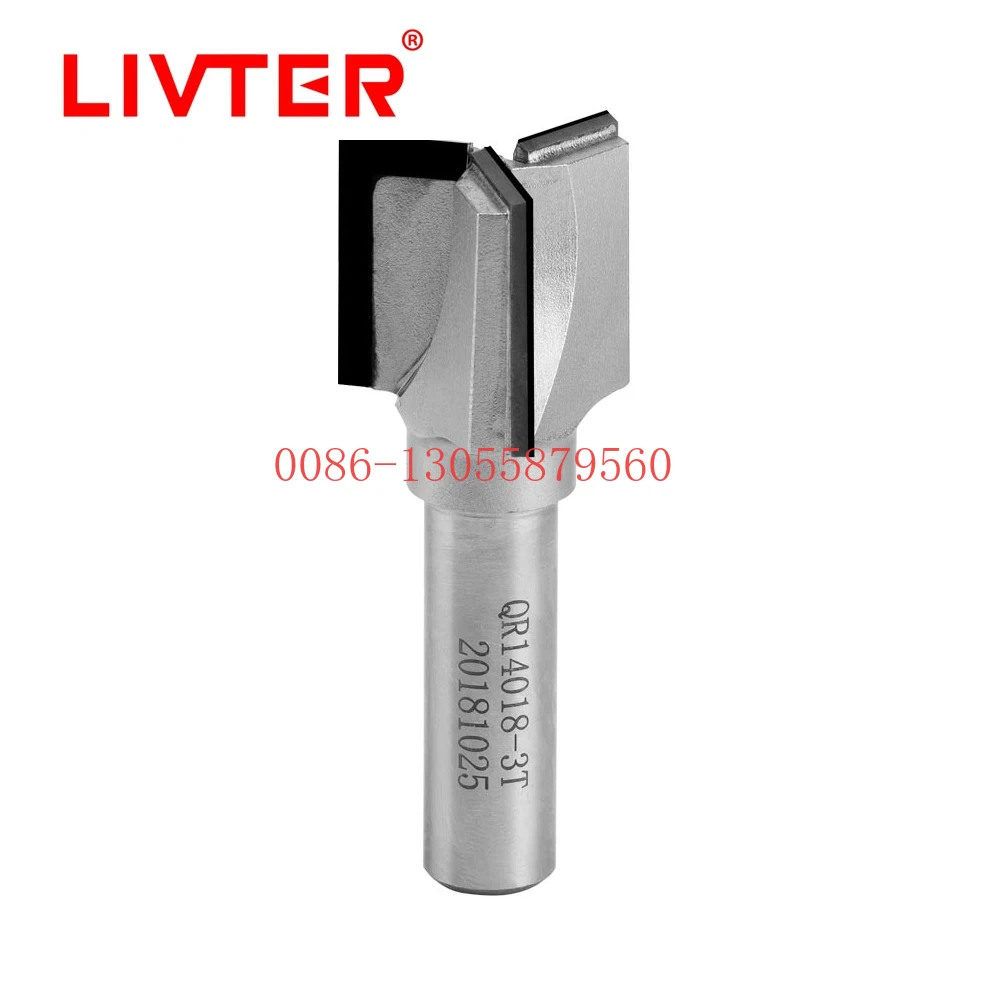 Livter PCD Bottom Cleaning Wood Diamond Straight Router Bit 3 and 4 Flutes CNC  Flat End Mill  Wood Milling Cutter Metric Size