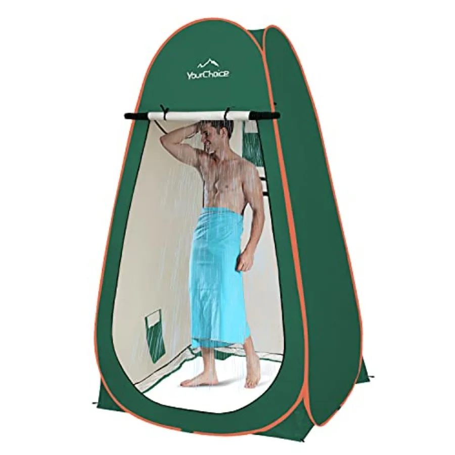 

3.9x3.9x6.9FT Pop Up Privacy Tent Large Portable Camping Changing Room with 2 Storage Pockets and 4 Sandbags Outdoor Shower and