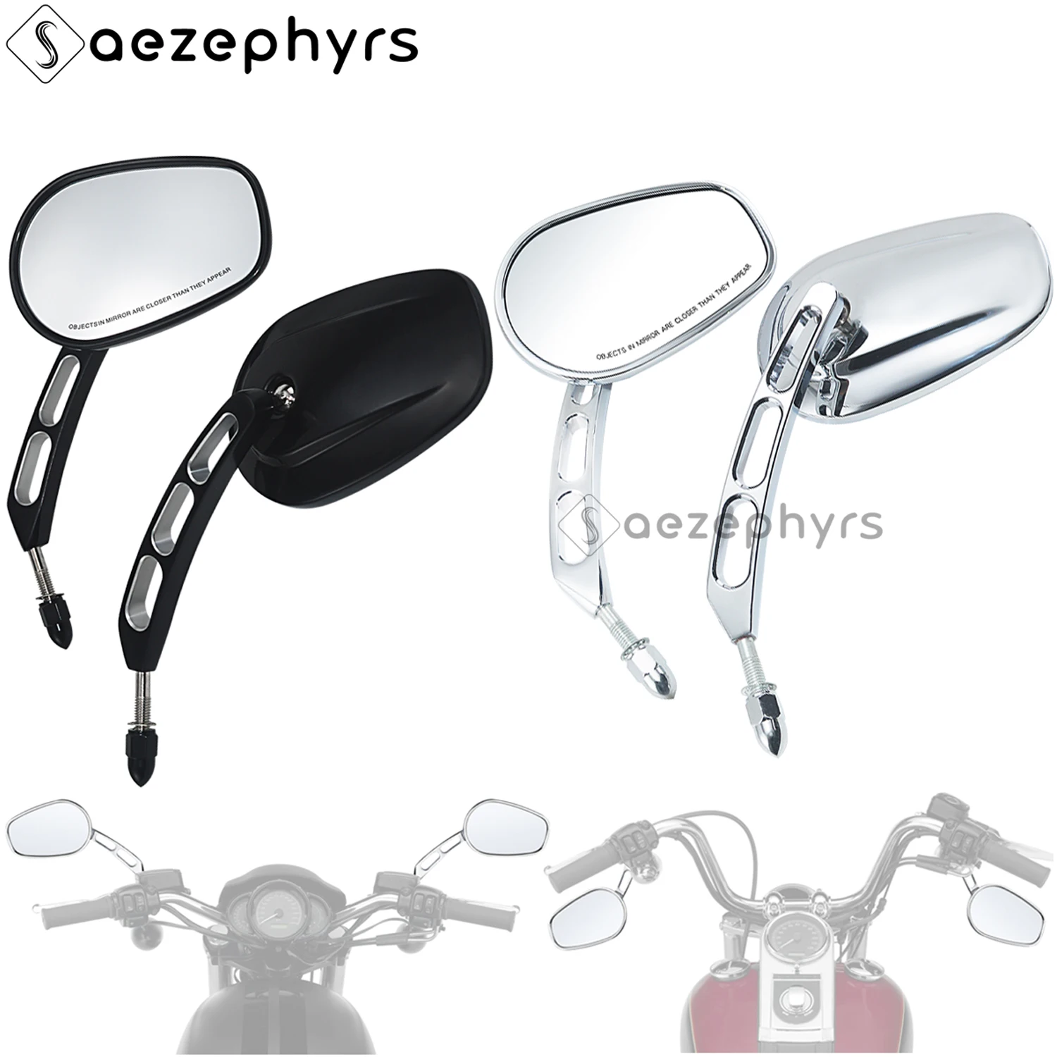 

Motorcycle Accessories 5/16" 8mm Handlebar Rearview Mirror For Harley Davidson Sportster 883 Dyna Softail Road King Touring FLHX