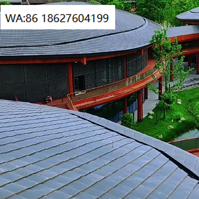 Sloped Roof 25w 32mm Double Glass Cdte Bipv Photovoltaic Tiles 480x480mm 20mm Thick Light Scale Solar Power Generation