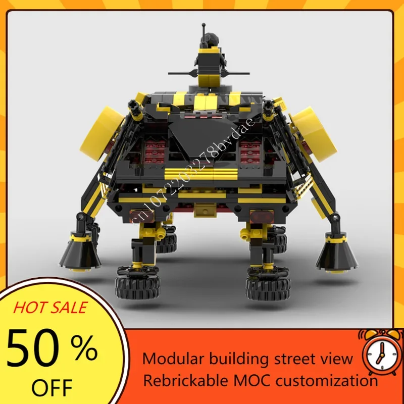 924PCS Blacktron AT-TE Alt Space War Military MOC Battle Model DIY Custom Puzzle  Assembly SpaceShip Birthday Toy Gift for Kid