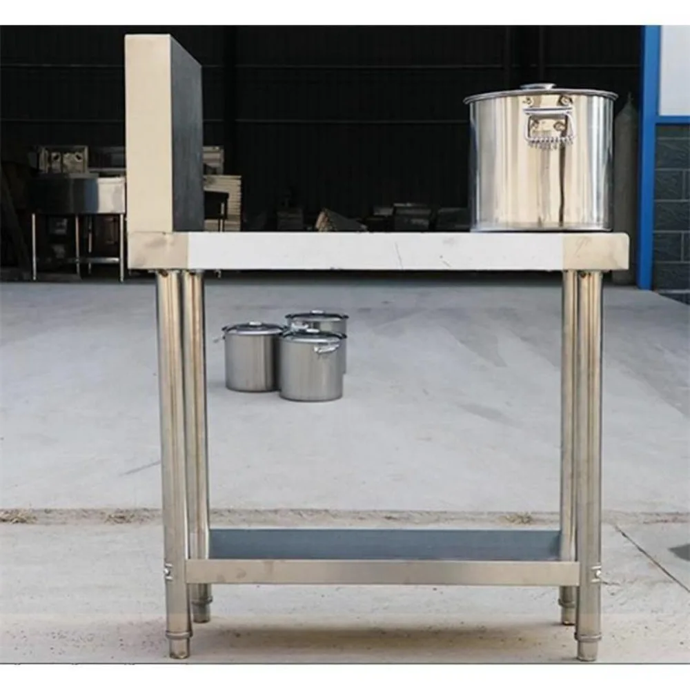 

Commercial furnace assembly table, stainless steel seasoning and sauce table, double-layer storage rack, kitchen workbench