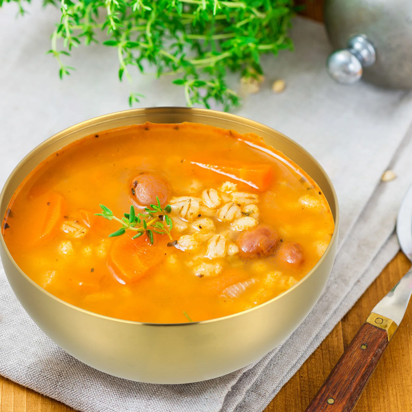 

2Pcs Stainless Steel Salad Bowl Smooth Round Edge Multipurpose Noodle Rice Soup Food Container Kitchen Accessory