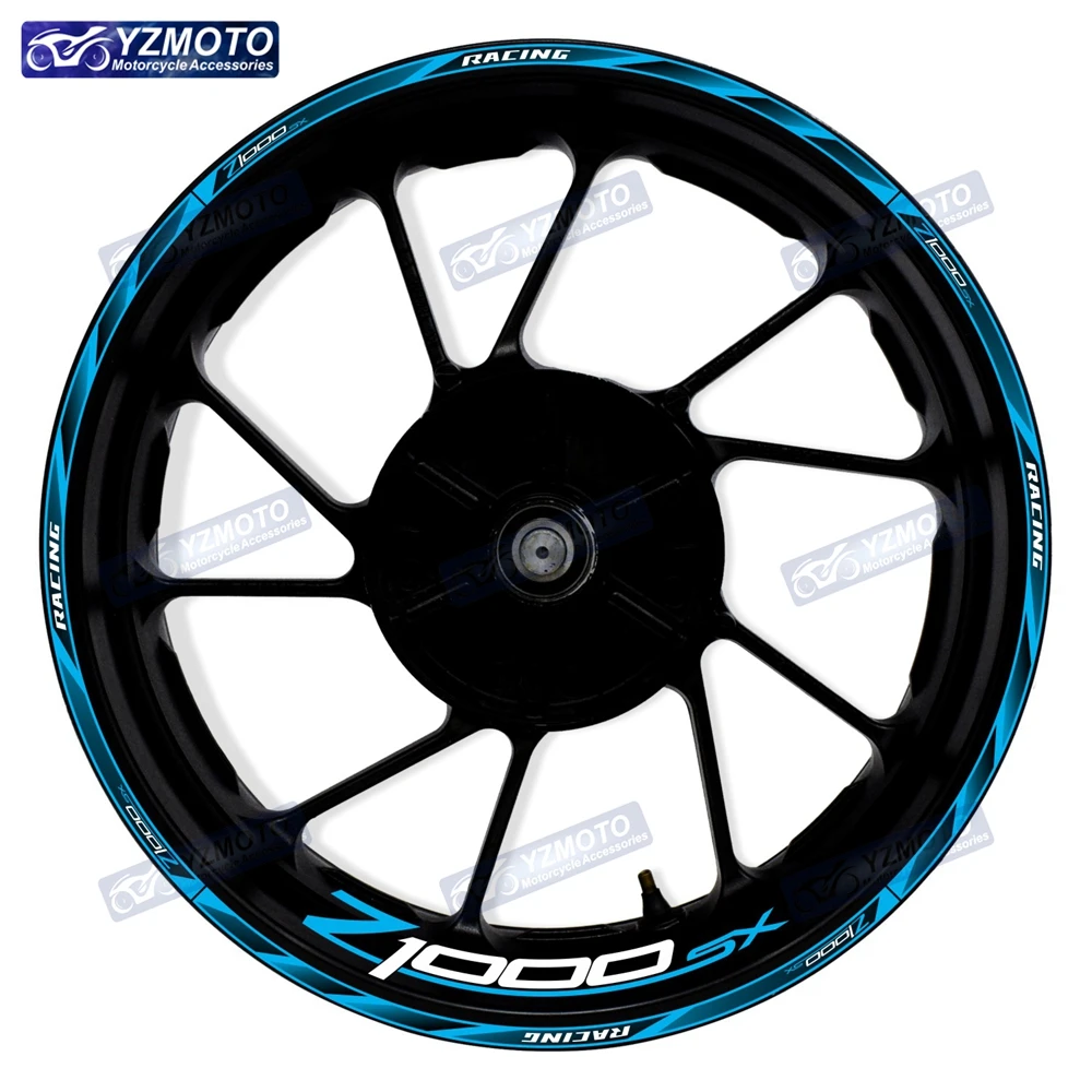 For Z1000SX Z 1000 SX Motorcycle 17 Inch Front Rear Racing Wheel Hub Sticker Decal Reflective Modified Decorative Rim Stickers