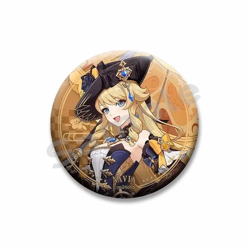 Juego de Anime Genshin Impact Klee Hu Tao Eula Nahida Chiori insignia lindo botón de dibujos animados Pin ropa mochila broche redondo Accesorios