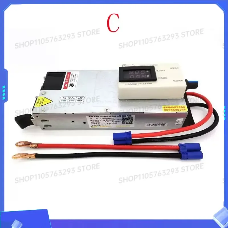 for Adjustable Charger 14.6V 12.6V 13.8V True 40A for Lithium Iron Phosphate Ternary Lithium Polymer Lead-acid Battery 10AWG