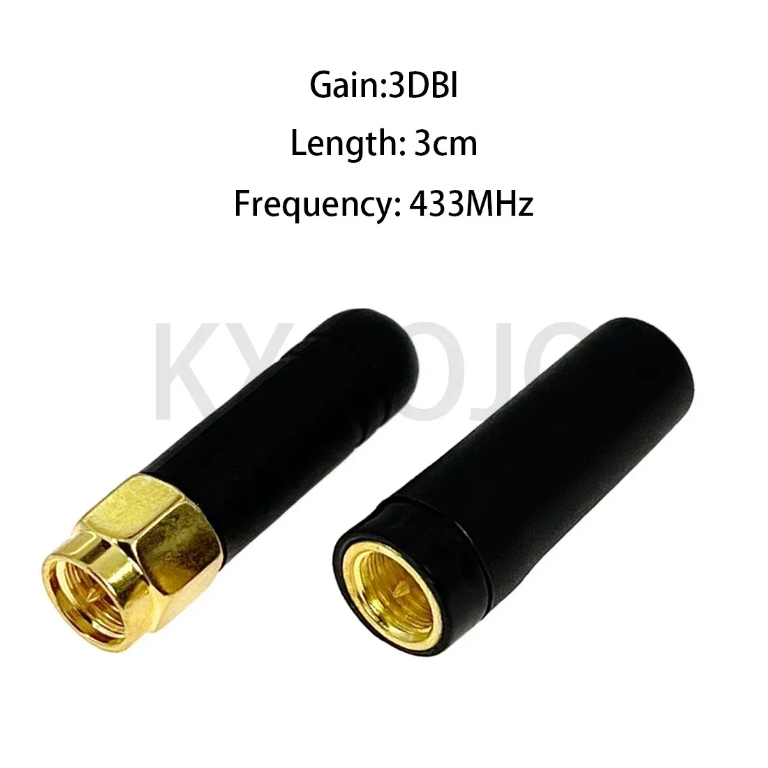 Wifi Antenna 2pcs 433MHz 3dBi with SMA Male Plug for Wireless Router Straight Signal Intensifier 3cm Wholesale