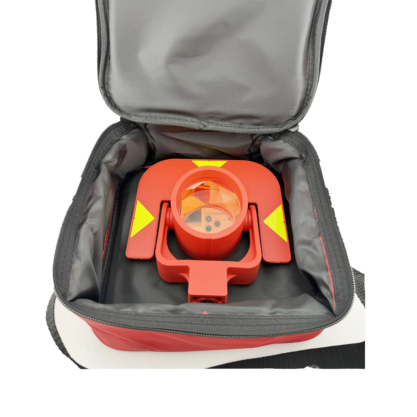 

Offset 0mm Constant Copper Coated Red Single Prism For Leica Total Stations Prism Surveying Instrument With Soft Bag
