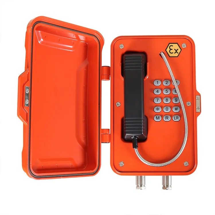 Phone for Hazardous Environments, IP67 Telephone with ATEX, Industrial Anti-explosion Telephone for Zone 1& Zone 2