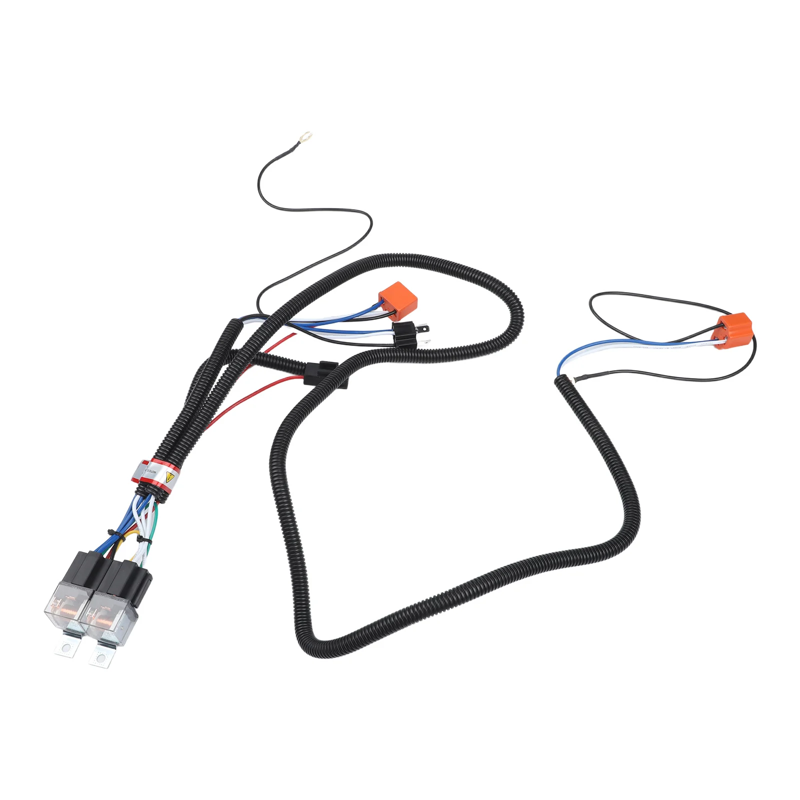 Car Anti-dirty Pad Negative Switch Kit Plastic Metal H4 Headlight Relay Plug-and-play High Temperature Resistant