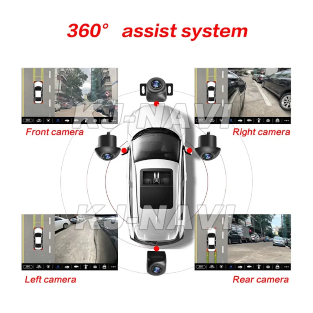 

For Android Car Radio AHD 360 Camera Car Bird View System 4 Camera Rear/Front/Left/Right 3D 360 Camera