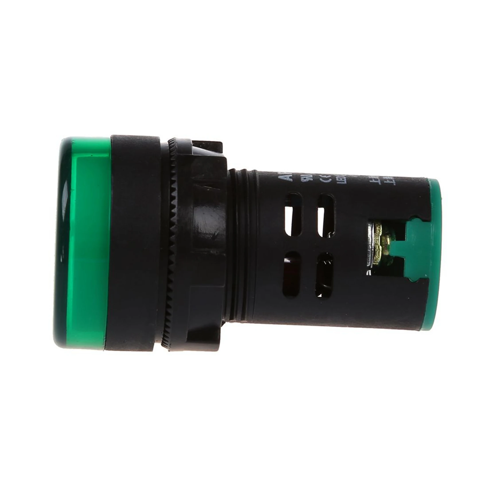 A69ered, Yellow-Green Light Lamp 22 Mm LED Pilot Display Panel AC 220 V 12 Pcs