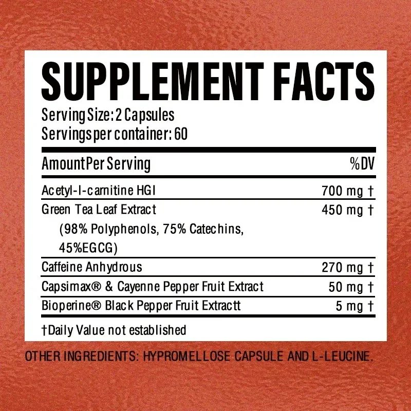 Thermogenic Fat Burner - Replenishes Energy, Suppresses Appetite, Promotes Metabolism, and Improves Digestive Health