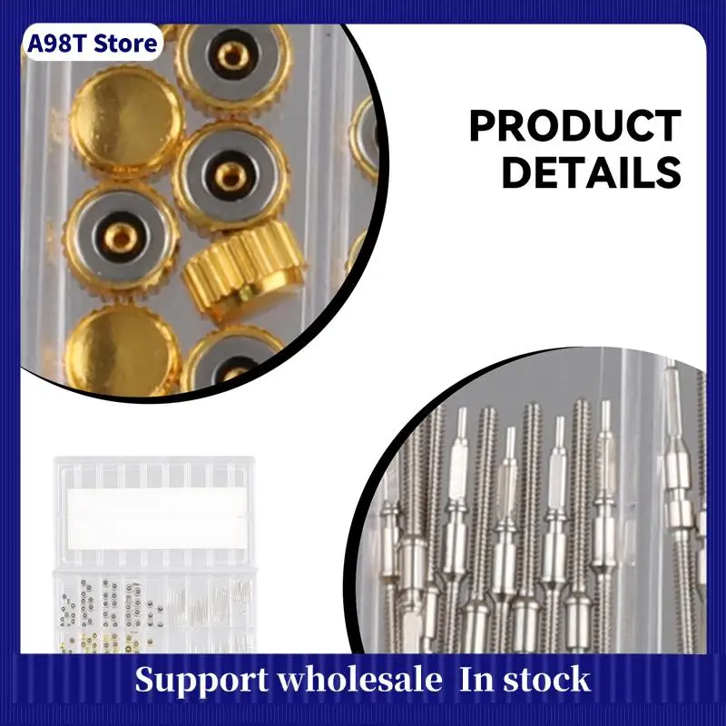

A98T Watch Repair Kit, Watch Crown, Watch Stem Extender Crowns Accessory Repairing Replacement Tool Kit With Box
