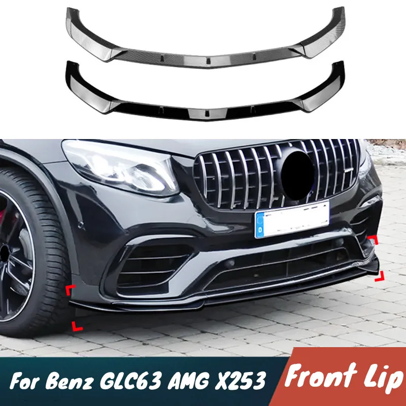 

Для Mercedes-Benz GLC63 AMG X253 2016-2019 автомобильный передний бампер, губа, подбородок, спойлер, сплиттер, комплект кузова, аксессуары для тюнинга