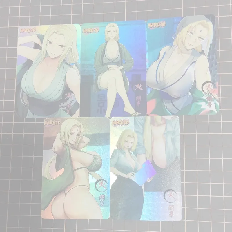 

DIY Naruto Tsunade Refractive Flash Card Sexy and Cute Anime Peripheral Game Collection Card Holiday Gift