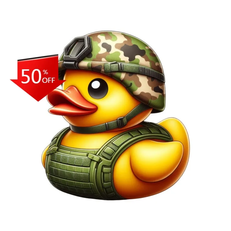 Rubber Duck Sticker Army Military Combat USA Troops Support Vinyl Self Adhesive Decorative