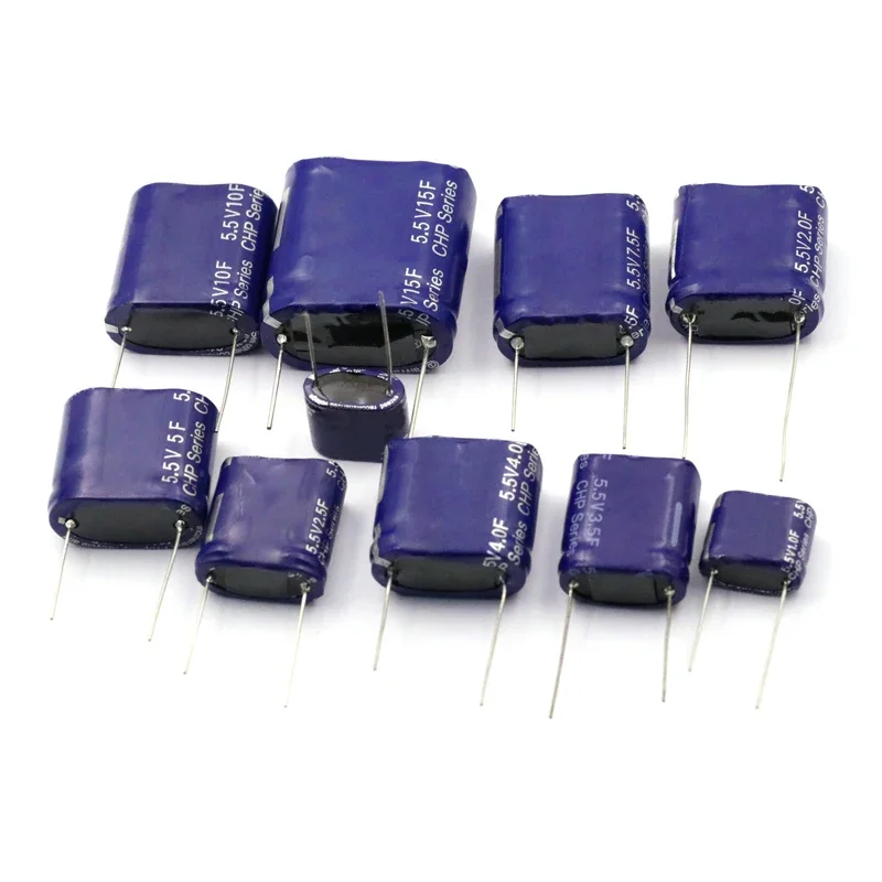 1PCS Super Capacitor Farad Capacitor Double-layer Combination Type 5.5V 0.5F 1F 2F 3.5F 4F 5F 7.5F 10F 15F