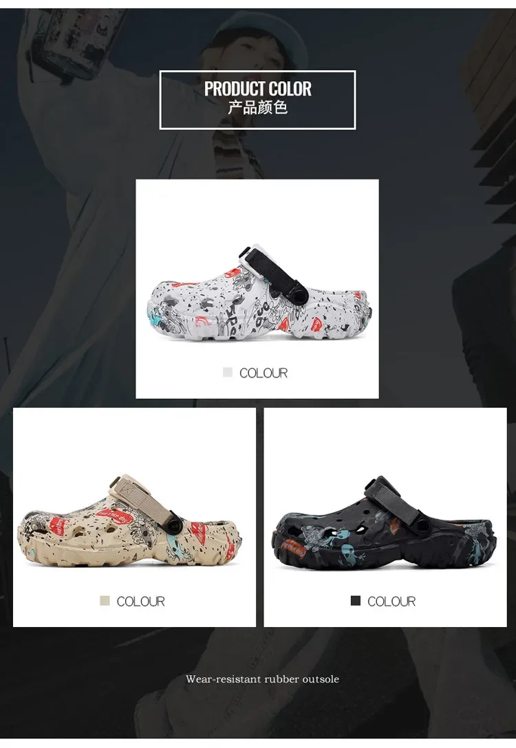 Herren-Hausschuhe aus EVA, rutschfeste Pantoletten, dicke, weiche Plattform-Sandalen, modische, bequeme Herren-Sommer-Schuhe – Detail 6