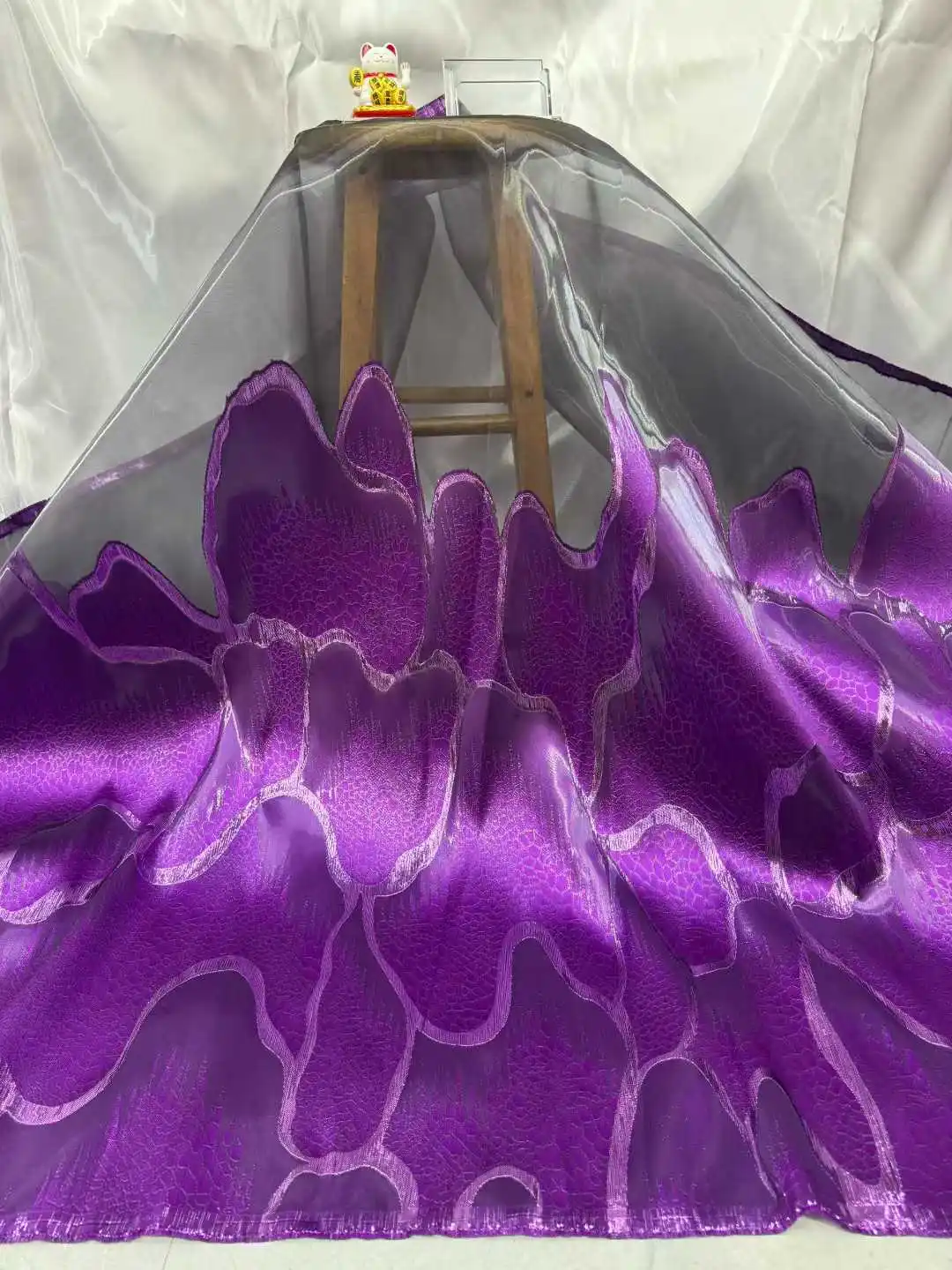 

2026 Latest High Quality African Nigerian Tulle Lace Fabric Organza Embroidery Guipure Party Dress Brocade Jacquard French 5Yard