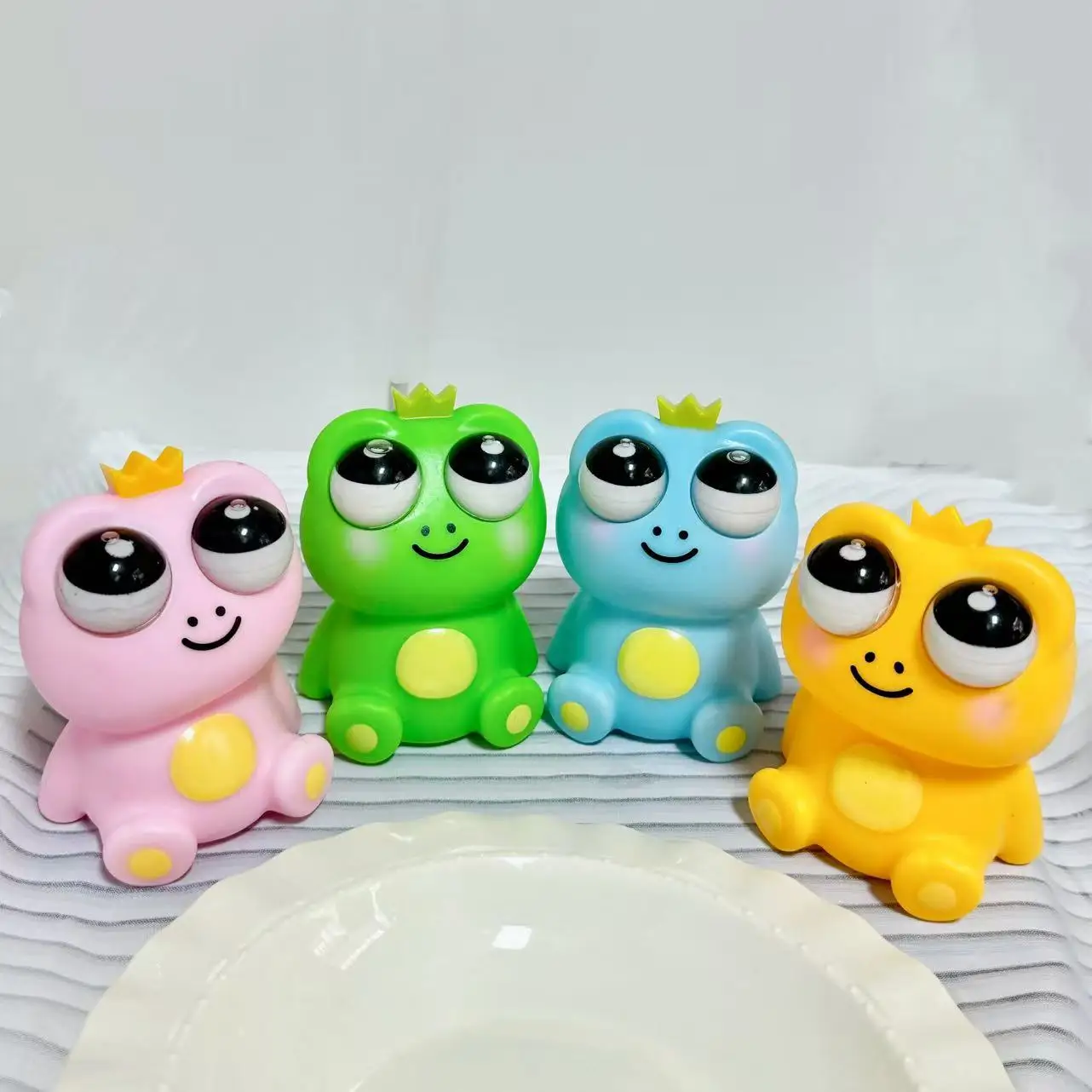 1 قطعة لعبة تململ جديدة ضغط لطيف الحيوان يحدق الضفدع ضد الإجهاد قرصة الضغط تنفيس ضغط لعبة الجدة هدايا أعياد ميلاد للأطفال #2