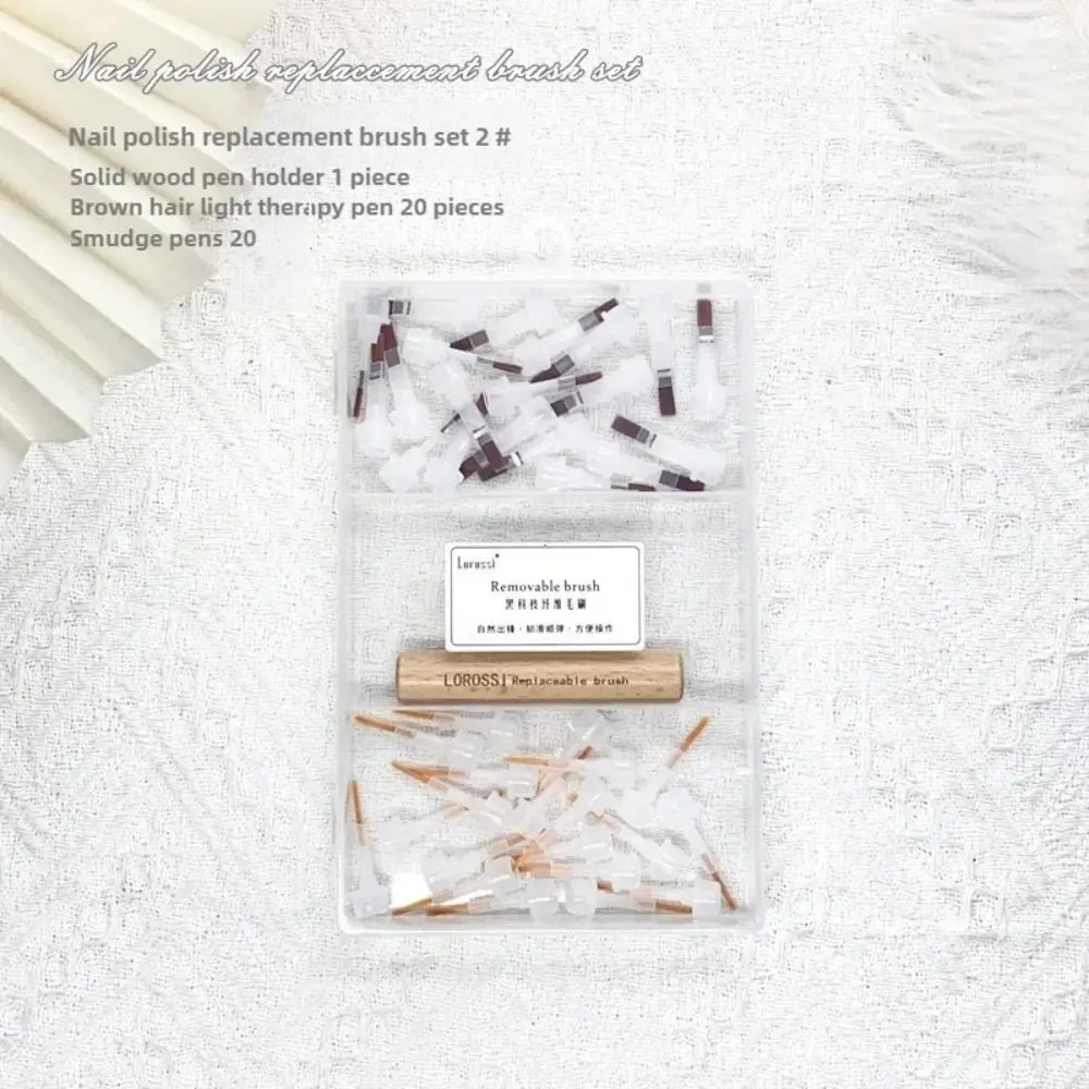 40/60 Pcs 소프트 네일 폴리시 브러시 더블 헤드 펜이 있는 다섯 가지 스타일의 휴대용 액체 어플리케이터 다기능