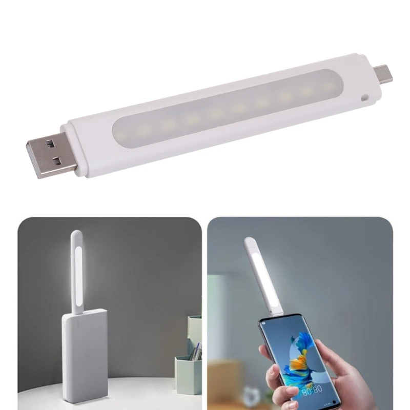 2W USB LED Light for Mobile Devices Small USB Lamp Micro USB or Type C Interfaces for Camping and Home Use