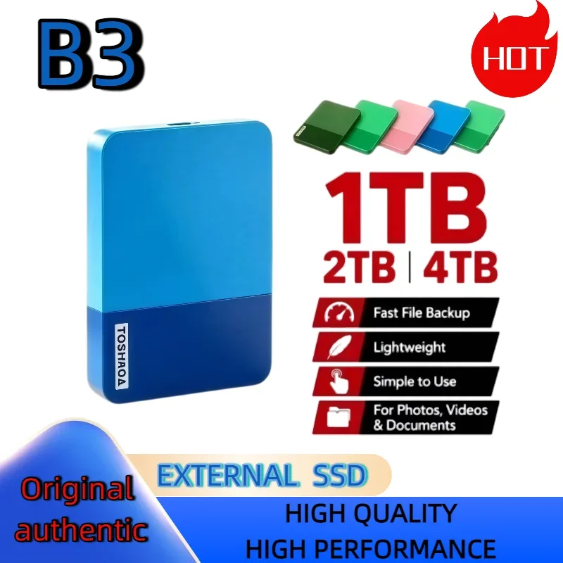 New Multi-color selection Portable External Hard Drive High Speed Disk For Laptop Desktop Mac Android Phone Mobile Data Backup