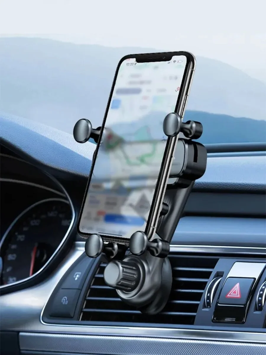 2024 Gravity Car Phone Hook Holder Telescopic Car Air Vent Phone Stand 360°Rotate Anti-shock Phone Mount GPS Navigation Support