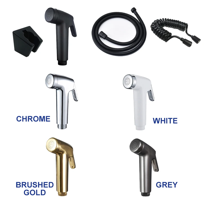 

Portable Handheld Diaper Bidet Toilet Shattaf Sprayer Bathroom Bidet Shower Head Nozzle Shower Holder with Telephone Shower Hose