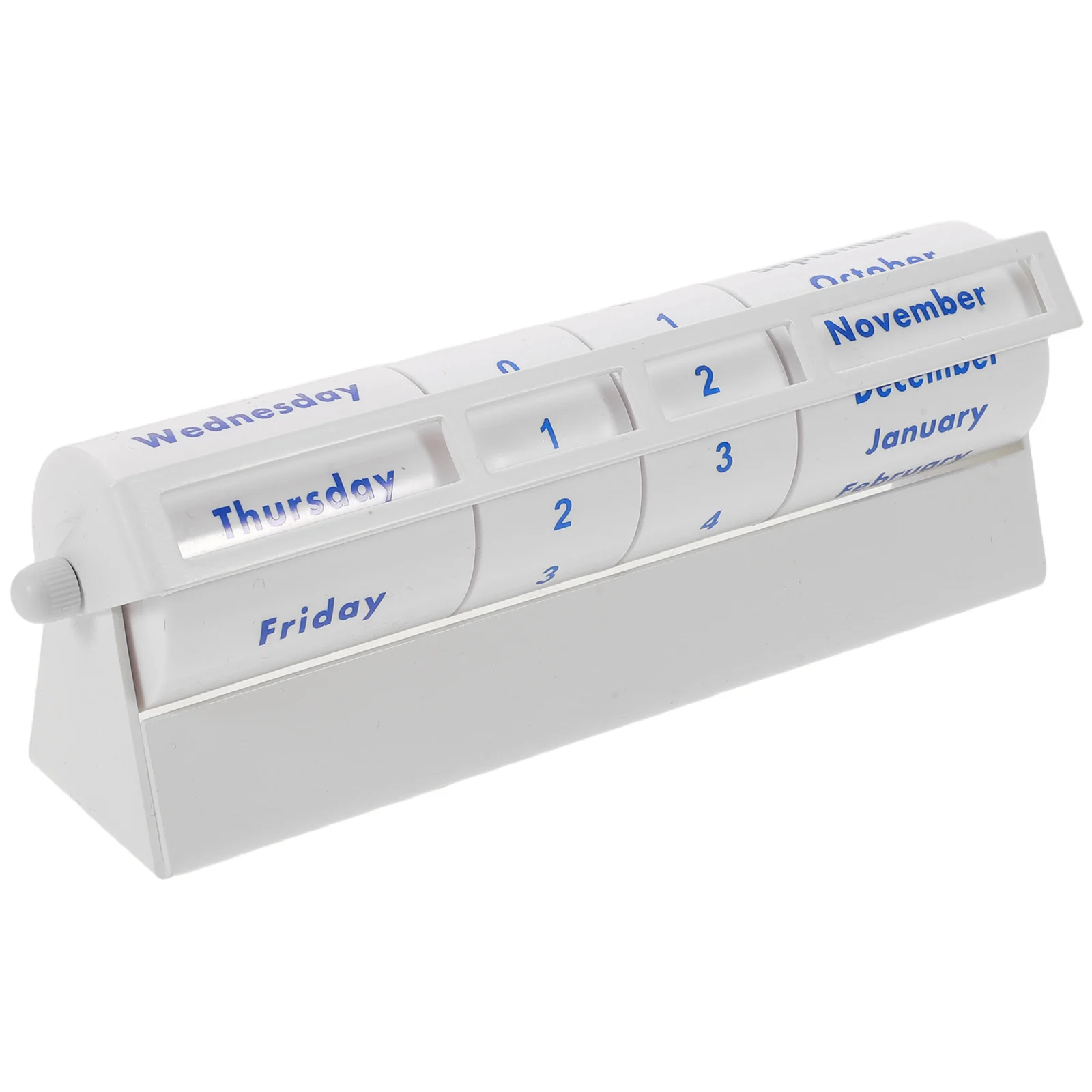 

Rotating Perpetual Calendar Wheel Manual Metal Desk Calendar Decorative Undated Desktop Organizer for Office Study Room