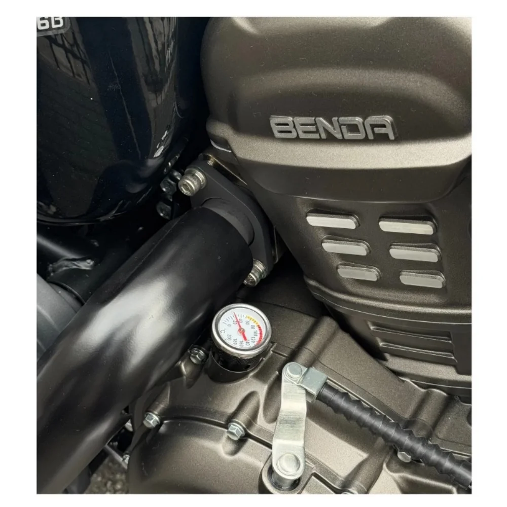 Aluminum Modified Parts: Engine Oil Temperature Gauge & Clutch Cover Dipstick for Benda Rock 707