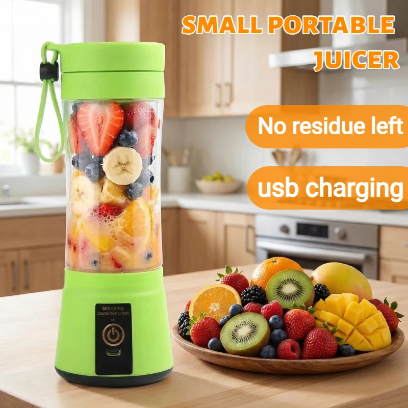 Exprimidor portátil de frutas y verduras, exprimidor mixto con carga USB, exprimidor inalámbrico, electrodoméstico adecuado para viajes y Fitness
