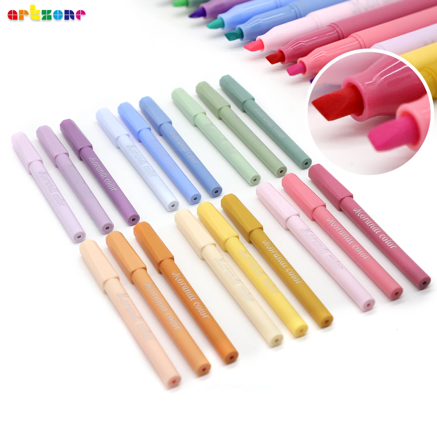 

6/18 Colors Highlighter Fluorescent Pen High Capacity Ink Morandi Style Art Marker Pens Student Stationery Supplies