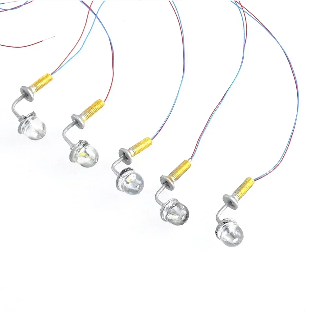 10-częściowy model kinkietów Lampy uliczne LED 1-płomień do domów H0 Zestaw do budowania modeli Dekoracje ogrodowe Lampy ścienne Akcesoria do modeli