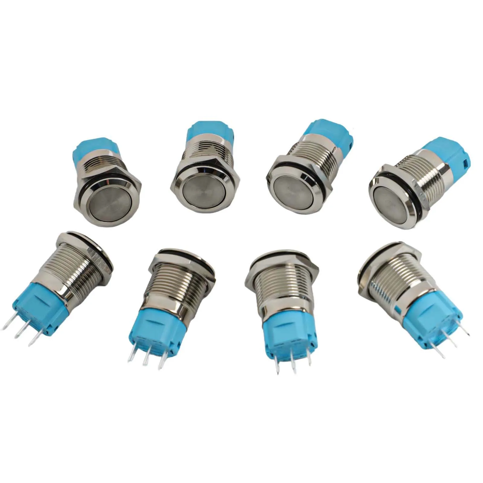 3A Electrical Switch 16mm Flat Head Switch 100,000 Electrical Life Button Hole Diameter 16mm For Household Appliances