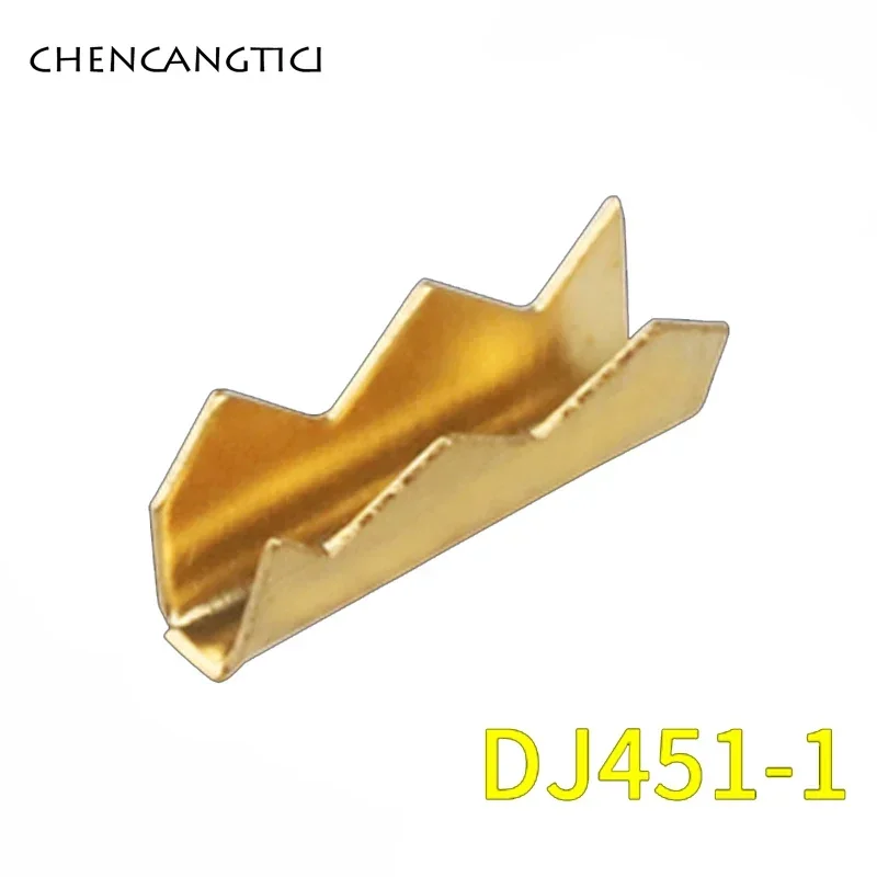 100 Pcs Shark Tooth Crimp Terminal Crocodile Covered Head Female Car Copper Parallel Wire Buckle U-Shaped Automotive Splice Pin