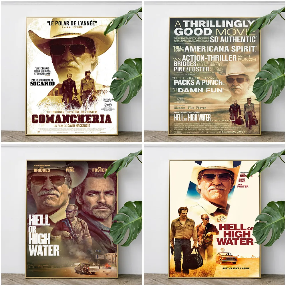 الجحيم أو ارتفاع المياه فيلم Vintage المشارك فيلم طباعة الفن جدار صورة غرفة الفيديو سينما قماش اللوحة ديكور المنزل