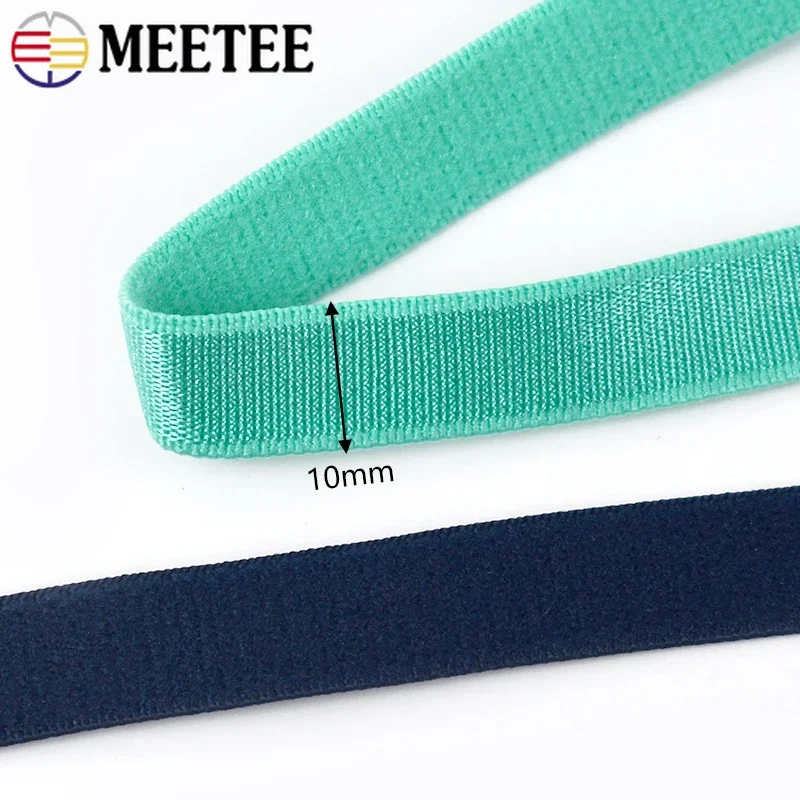 10/20/50Meters 10mm Nylon Elastic Bands For Underwear Bra Straps Rubber Band Shoulder Strap DIY Garment Decor Sewing Accessories